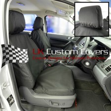 Ford Ranger (2012-2016) Wasserdichte Schwerlast Front Seat Bezüge Schwarz 153 Hd