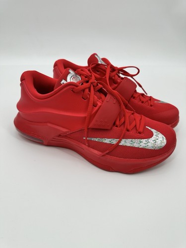 Nike KD 7 'Global Game' Basketball Shoes Mens Red/Silver Kevin Durant Size 8.5