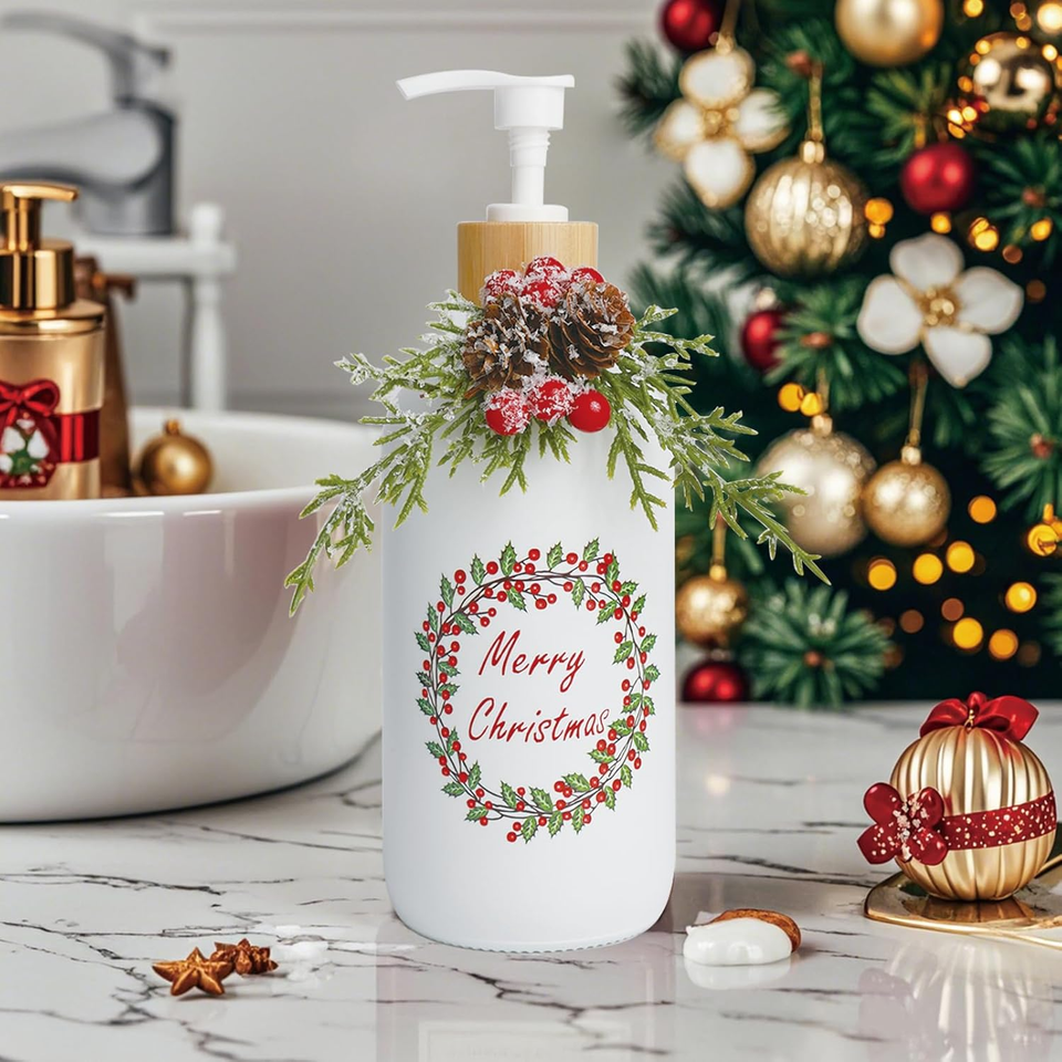Christmas Soap Dispenser,Christmas Decoration Bathroom Hand Soap