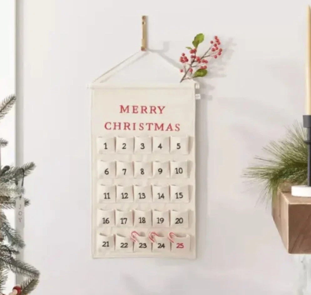 Hearth & Hand Magnolia Linen Advent Calendar Merry Christmas Hanging Wall  Decor | eBay
