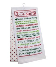 "12 DAYS OF CHRISTMAS IN THE SOUTH" TEA TOWEL