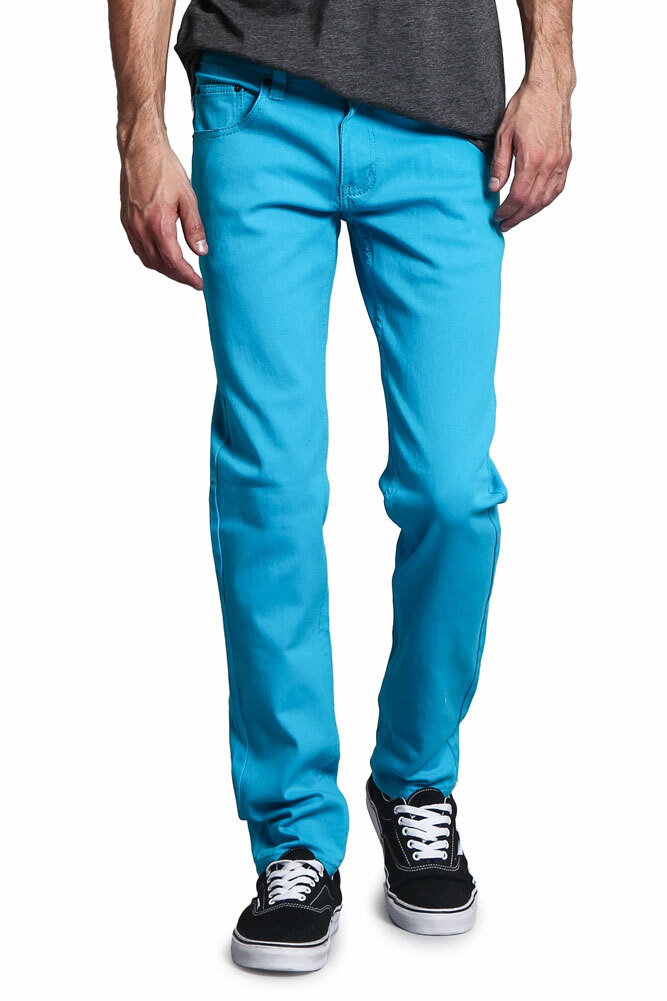 Victorious Men's Spandex Color Skinny Jeans Stretch Colored Pants   DL937-PART-3