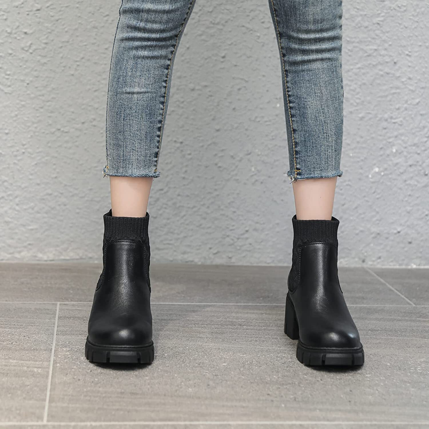 zaynsia chelsea platform ankle boots