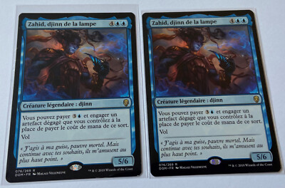 MTG Magic DOMINARIA - SET MIT 2 Karten Zahid, Dschinn der Lampe, French/VF
