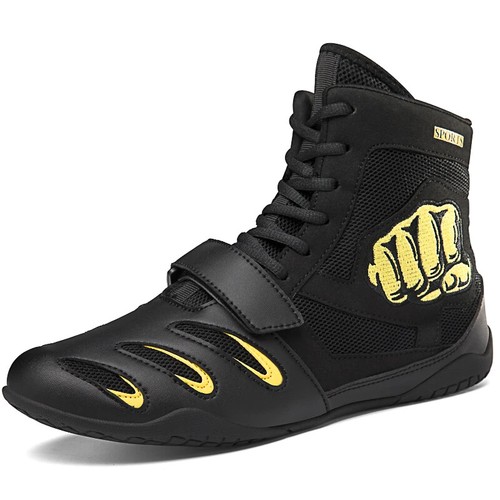 Professional Men Training Sneakers Combat Wrestling Shoes Non-slip Boxing Boots - Picture 21 of 22