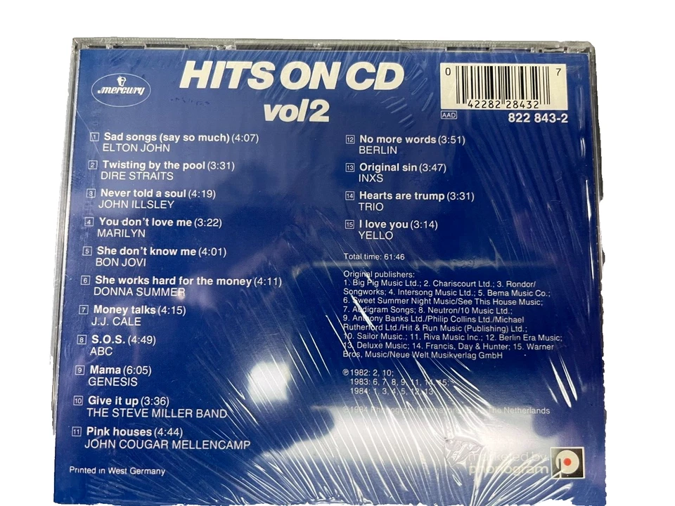 Various Artist, Bon Jovi, Elton John John Cougar Mellencamp, - Hits on CD Vol2 - Image 2 of 3