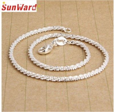 Fußkette Fußkettchen Kette ''SUNWARD - JEWELRY'' in Silber -Moderner Modeschmuck 