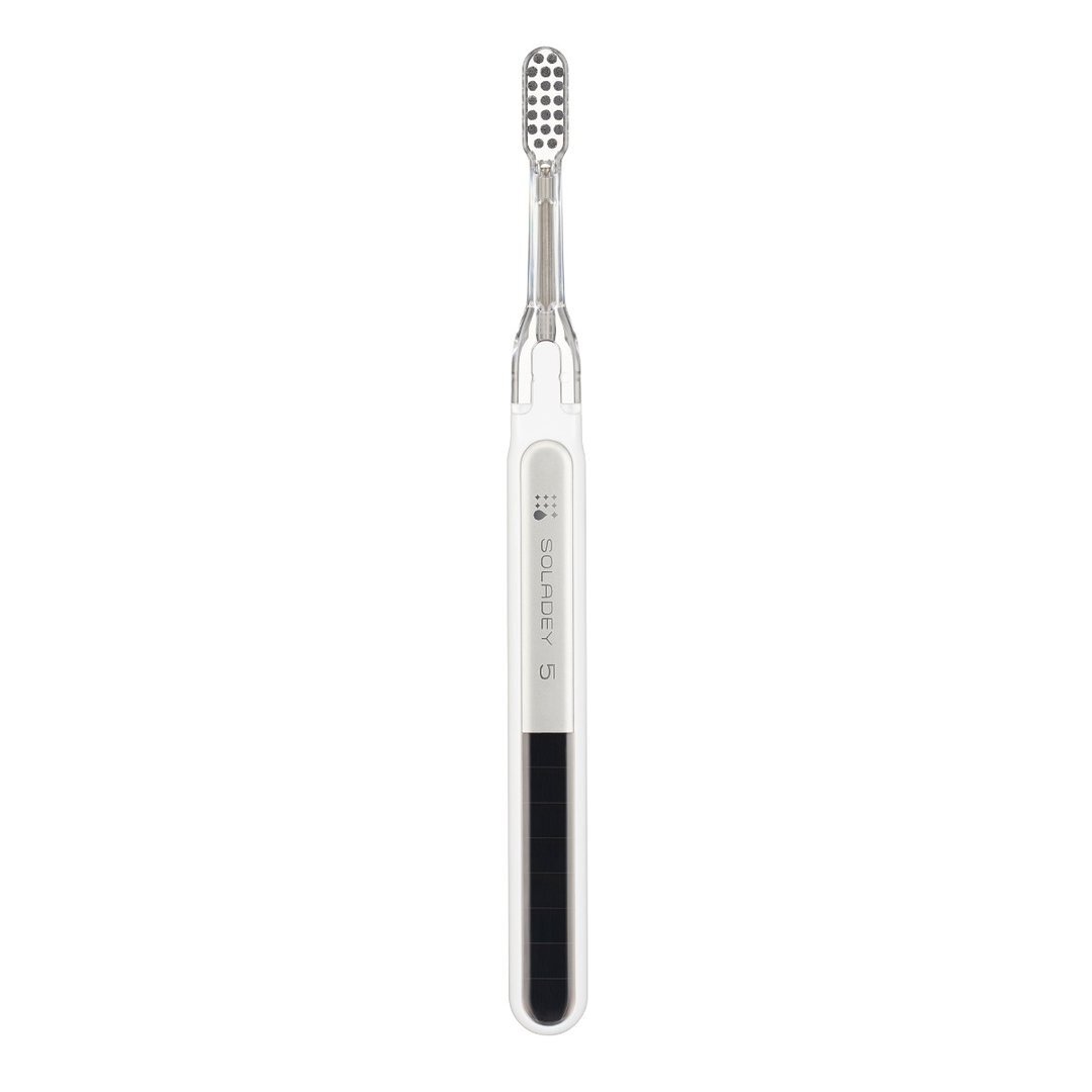 Brosse à dents Soladey 5 Blanche idéale pour garder une haleine fraîche en voyage