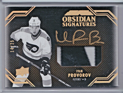 2016-17 IVAN PROVOROV OBSIDIAN SIGNATURES 2 COLOR RPA #14/25 PHILADELPHIA FLYERS