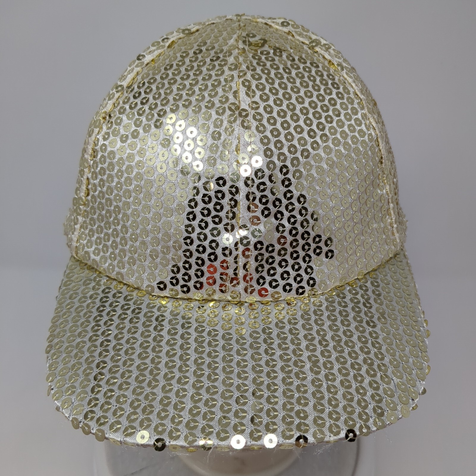 Sequin Shiny Strapback Hat Multicolor One Size Ad… - image 2