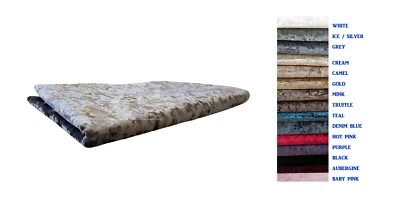 Upholstery Crushed Velvet Fabric by metre 57 inch Wide Curtains Sofa 15 Colours