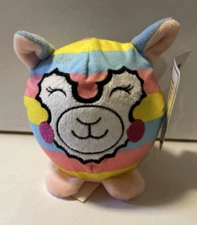 SQUISHY RAINBOW LLAMA 4" PLUSH - NEW W/TAGS