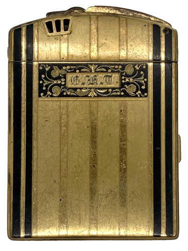 Vintage Working ART DECO RONSON MASTERCASE LIGHTER AND CIGARETTE CASE COMBO