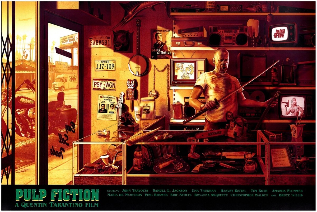 Pulp Fiction Movie Poster - Quentin Tarantino - Alternate #9 | eBay