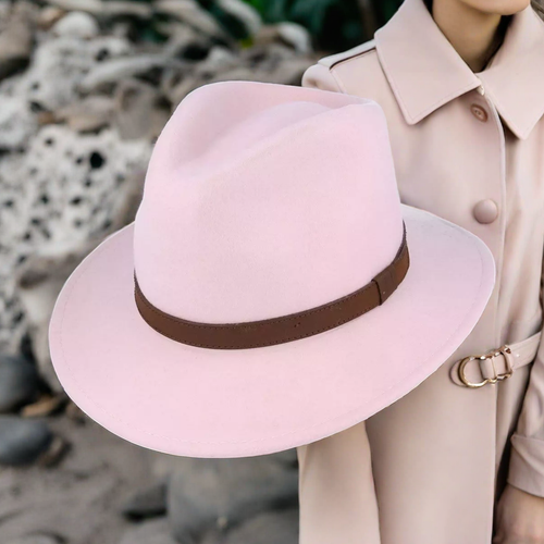 Fedora Felt Wool Hat Crushable with Leather Band Unisex High Quality Hat - Picture 3 of 43
