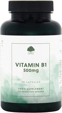 Vitamin B1 Thiamine HCl Capsules | 500mg of B1 Thiamine HCl per Capsule | 90