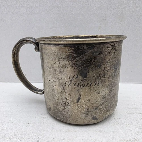 Reed & Barton STERLING Silver Baby Cup S20 Gold Wash Interior 55g Susan Scrap?