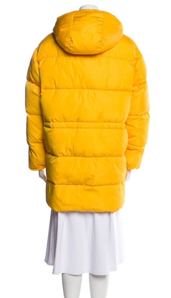 NWOT  GANNI  Yellow Tech Oversized Puffer Jacket w Hood S/M -$475 image 5