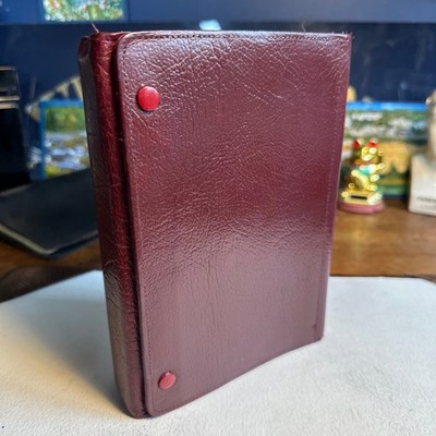 Filofax Balmoral 10 CLF J Vintage Leder Organizer Mappe Burgund