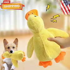Plush Duck Dog Toy Squeaky Bite Resistant Chew Toy for Small Large Dogs