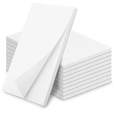 Note Pads 5.5x8.5 In, 10 Pack Blank Server Notepad, 50 Sheets Per Scratch Mem...