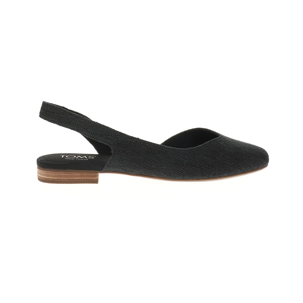 TOMS Alene Slingback  Womens Black Flats Casual 10022585