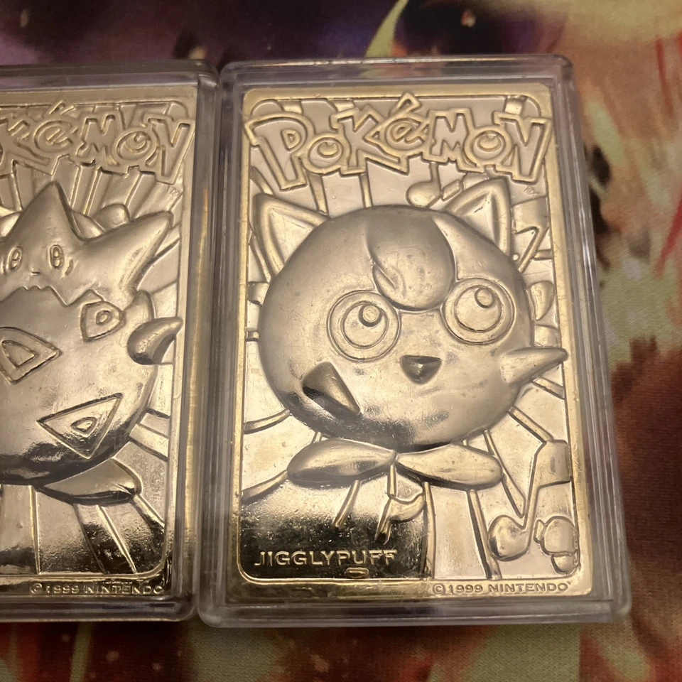 1999 Pokemon 23 K Gold Plated Mewtwo, Togepi And Jigglypuff. - Image 4 of 4