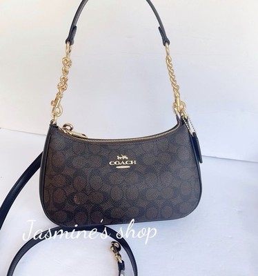 バッグ Coach Oneshoulder Bag Signature NWT Coach Teri Shoulder Bag In Signature Canvas cv933 | eBay
