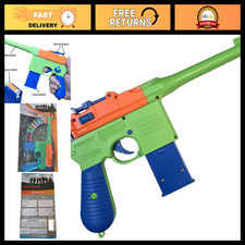 Soft Bullet Blaster Toy Gun with 7-Round Magazine, Slide Action, 10 Bullets, Kid