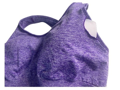 2 Damen Sport BH ohne Bügel herausnehmbare Pads Hot Pink Lila Größe 2XL Neu ohne Etikett - Bild 11 von 11