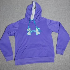 Men's Under Armour Storm Semi-Fitted Hoodie Purple Teal Large