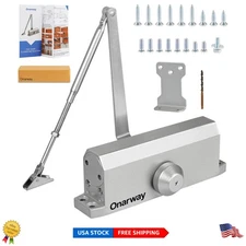 Heavy-Duty Hydraulic Door Closer, Size 4 - Automatic for Home & Commercial Use