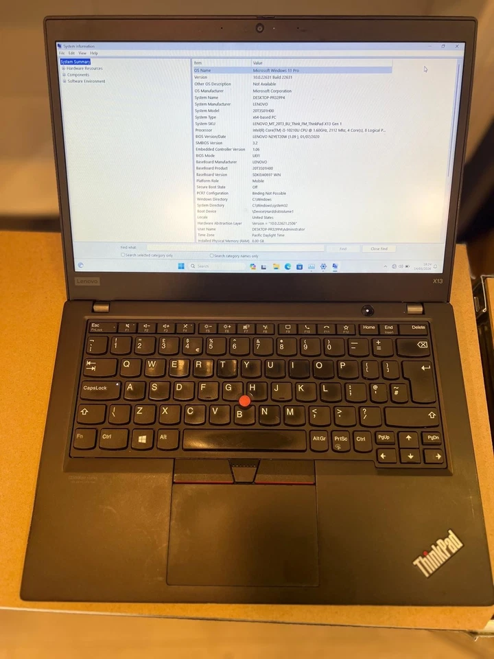 Lenovo ThinkPad X13 G1 · i5-10210U · 8GB · 128GB, photo 1 of 5