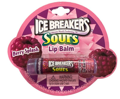 Lotta Luv ICE BREAKERS SOUR Candy BERRY SPLASH Flavored Lip Balm Discontinued
