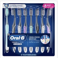 Oral-B Cross Action Pro Advanced Toothbrush, 8 Count Soft 