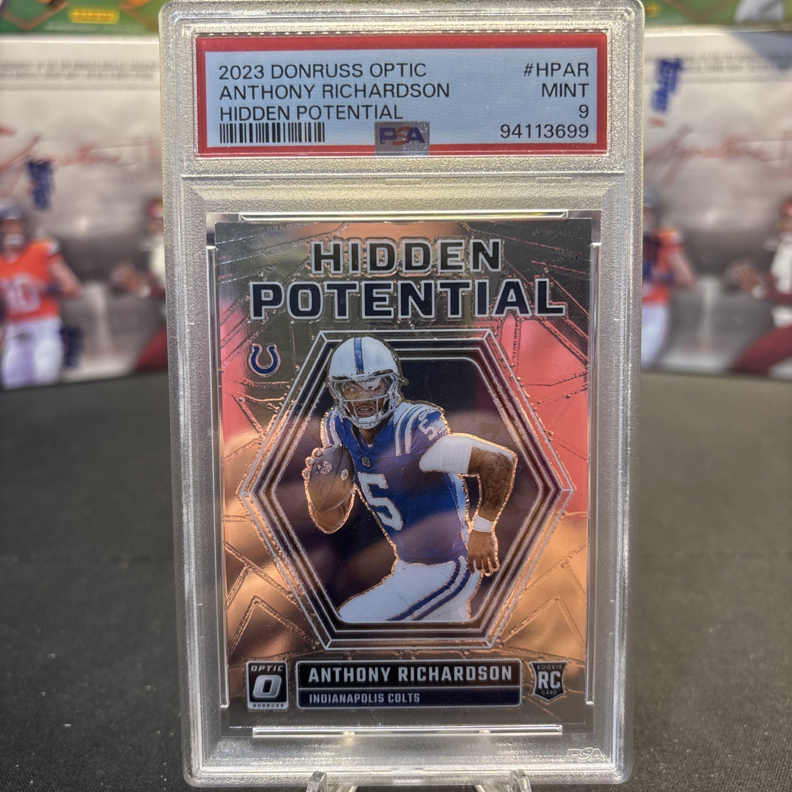2023 Panini Donruss Optic - Hidden Potential #HP-AR Anthony Richardson (RC)PSA 9