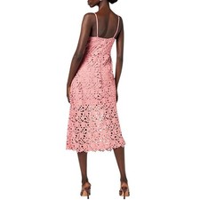 ASTR The Label Pink Crochet Lace Midi Dress Size Small