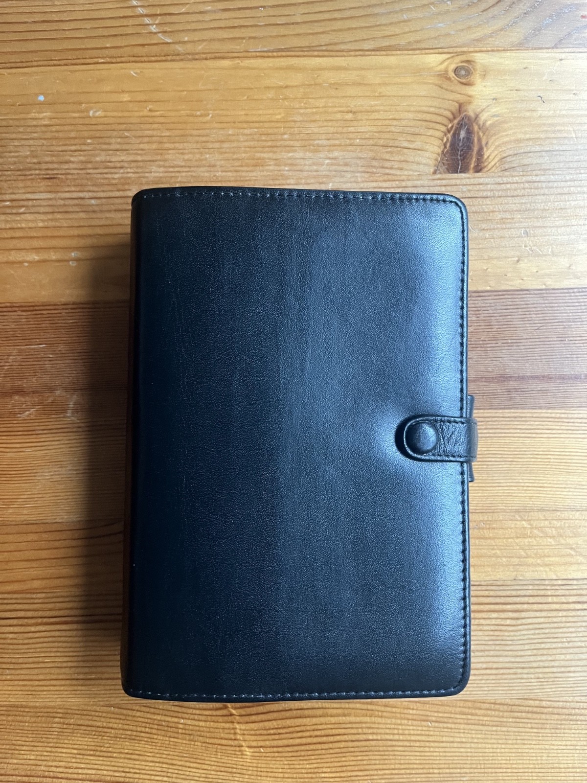 FILOFAX Vintage  System Notebook Leather Black  1980s