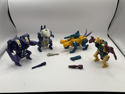 Vintage G1 Transformers Predacons Headstrong Divebomb Tantrum Rampage + Weapons