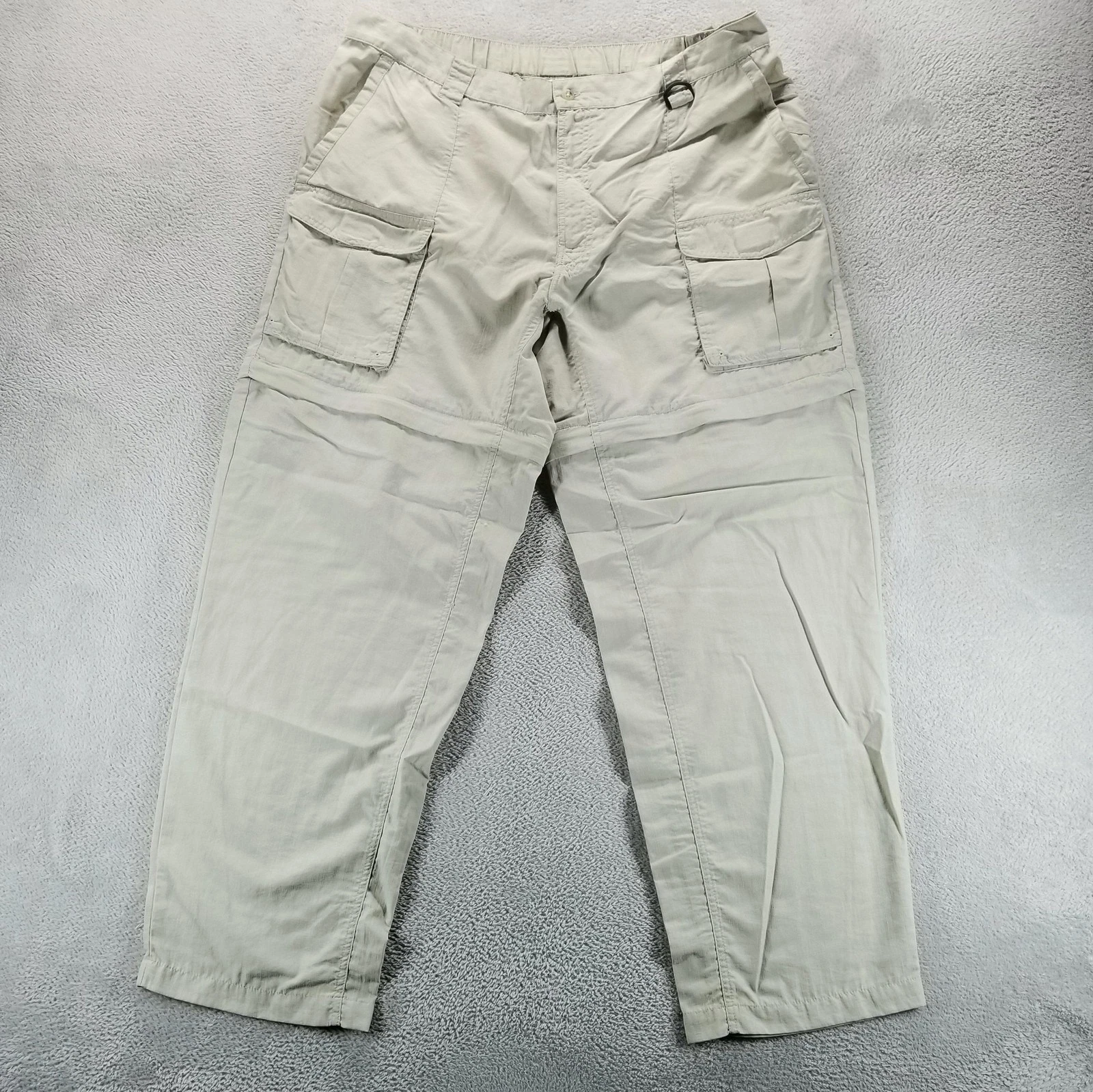 Columbia Pants Mens XL Beige PFG Convertible Cargo Fishing Nylon Outdoor