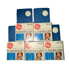 GE Flashbulbs AG1B Vintage- 5 Boxes 60 Bulbs- Brand New