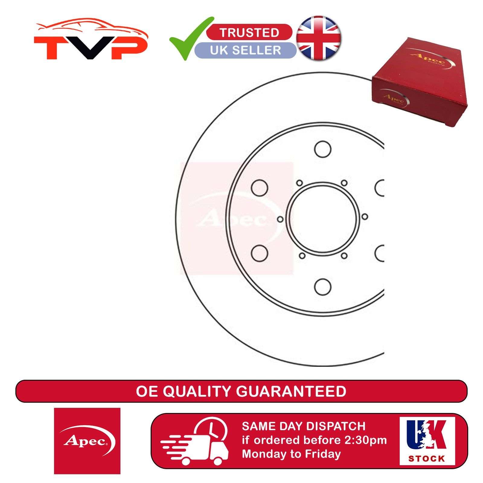 Apec Brake Disc For Iveco Daily 2006-2011 3.0d Front DSK3171