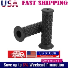 7/8" Motorcycle Hand Grips Bar End Gap Nonslip Handlebar Thruster Grip Universal