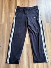 Nike Basketball Track Pants Sweatpants Mesh Black Men  s Small Vintage Pockets