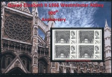 QEII 1966 NICE DISPLAY WEST MINSTER ABBEY 900TH ANNIVERSARY BLOCK OF 4 2s6d MNH2