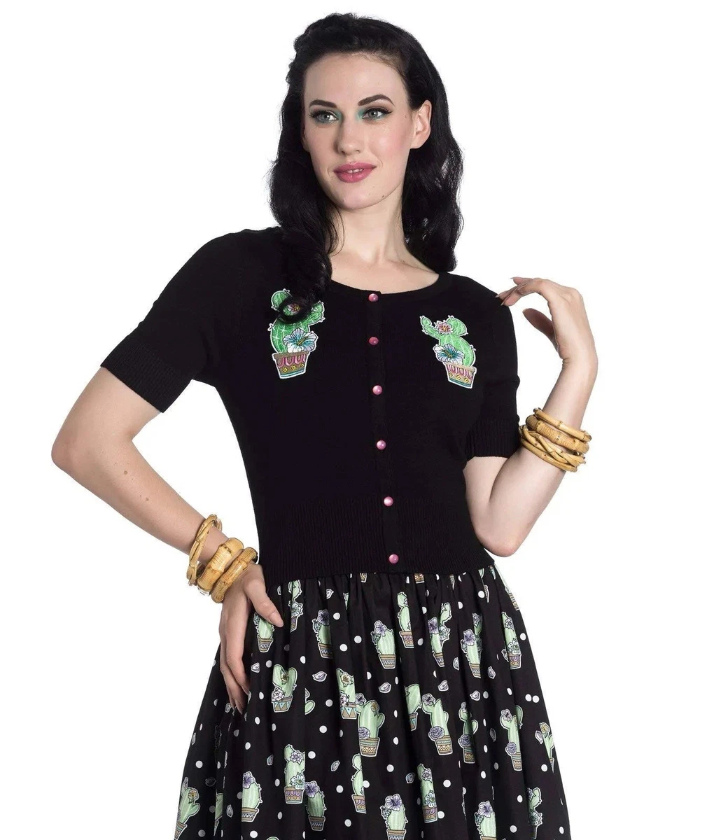 Hell Bunny Spider Cardigan Donna Nero – Giacca Cardigan Slim Fit Con Fantasia Ragno, Stile Rockabilly - 5
