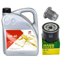 MotoröL Filter Set Febi 5W-40 5 Liter + ÖLablassschraube FüR Dacia Logan Express
