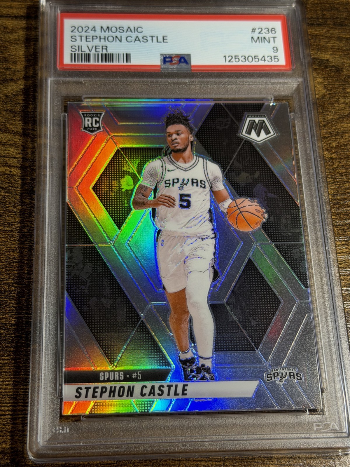 STEPHON CASTLE 2024 Panini Mosaic #236 True Rookie Silver Prizm PSA 9