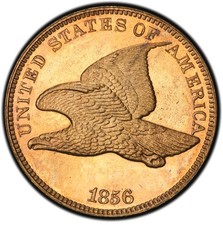 1856 1C Snow-3 Flying Eagle Cent PCGS PR66 (PHOTO SEAL)