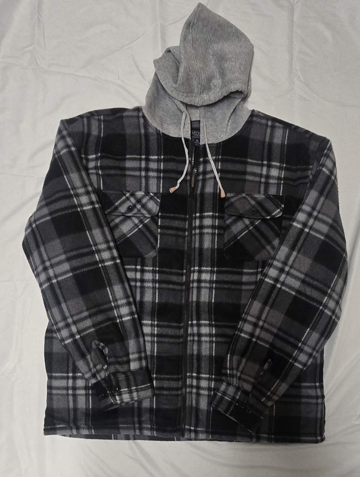 Canyon Creek Grey Plaid Flannel Jacket for Men in Size XL New With Tags